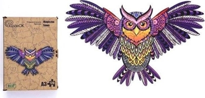 Attēls no PuzzleOK Puzzle drewniane eko 120 Magiczna sowa A3