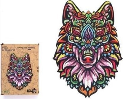 Attēls no PuzzleOK Puzzle drewniane eko 120 Tajemniczy wilk A3