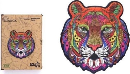 Attēls no PuzzleOK Puzzle drewniane eko 126 Majestatyczny tygrys A3