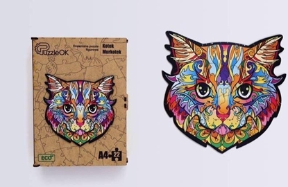 Attēls no PuzzleOK Puzzle drewniane eko 22 Kotek Murkotek A4