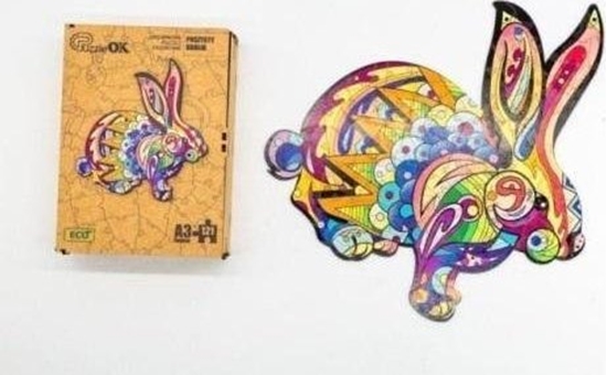 Picture of PuzzleOK Puzzle drewniane eko 60 Puszysty królik A4
