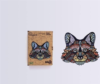 Picture of PuzzleOK Puzzle drewniane eko 80 Wesoy szop pracz A4