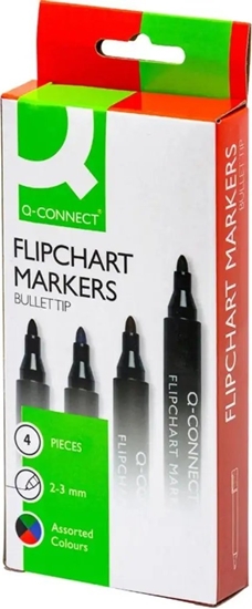 Изображение Q-Connect Marker do flipchartów Q-CONNECT, okrgy, 4 szt., mix kolorów