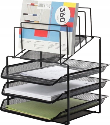 Picture of Q-Connect Organizer na biurko 3 póki i sorter metalowy czarny