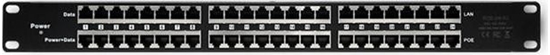 Picture of Qoltec Patch panel RACK 48V 24 porty Passive PoE Injector Czarny (54477)