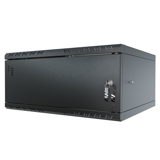 Picture of Rack Cabinet 19" 4U 450mm Metal Door Black