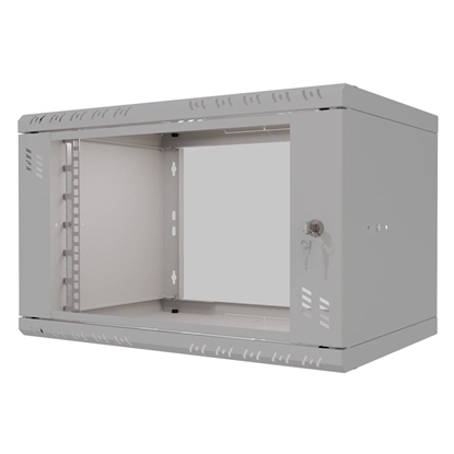Picture of Rack Cabinet 19" 6U 350mm Glass Door Grey