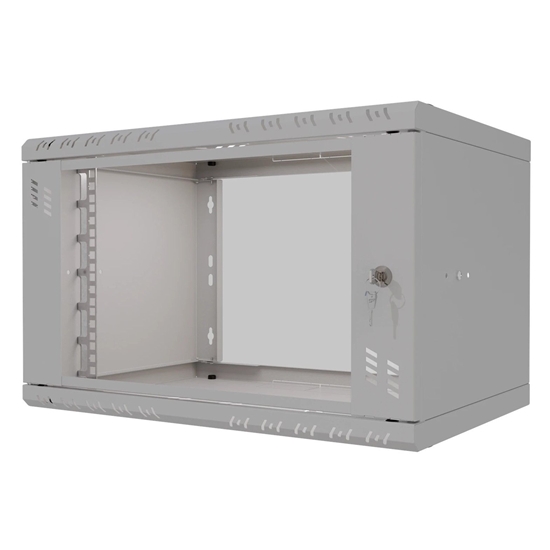 Picture of Rack Cabinet 19" 6U 350mm Glass Door Grey