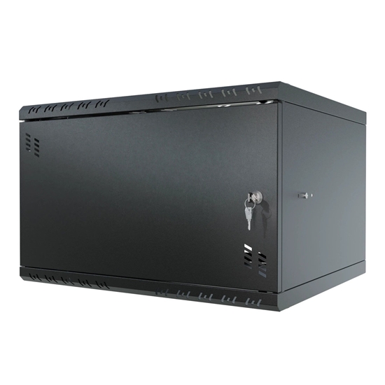 Picture of Rack Cabinet 19" 6U 450mm Metal Door Black