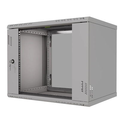 Picture of Rack Cabinet Pro 19" 9U 450mm Glass Door Gray