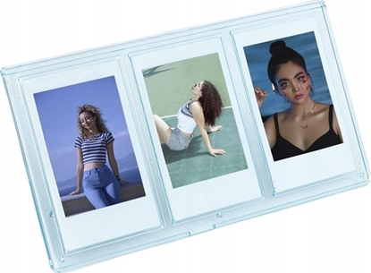 Attēls no Ramka LoveInstant Ramka Stojca Na 3 Zdjcia Do Aparatów / Drukarek Drukujcych Na Papierze Zink / Fuji Instax Mini - Niebieska