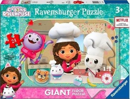 Изображение Ravensburger Puzzle 24 elementów Gigant Koci Domek Gabi