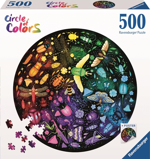 Picture of Ravensburger Puzzle 500 elementów Paleta kolorów Insekty