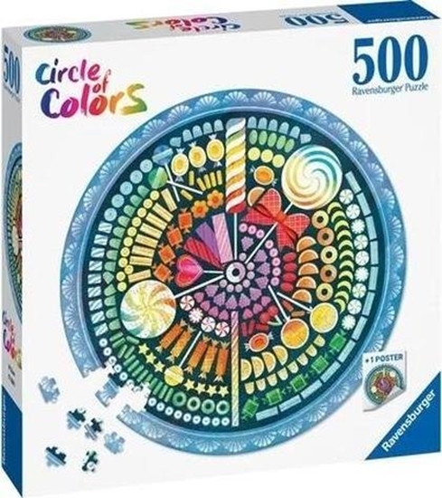 Picture of Ravensburger Puzzle 500 Paleta kolorów: cukierki