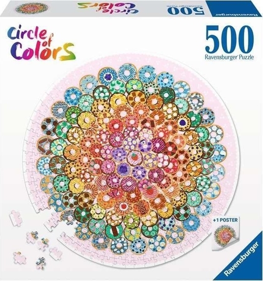 Picture of Ravensburger Puzzle 500 Paleta kolorów: donuty