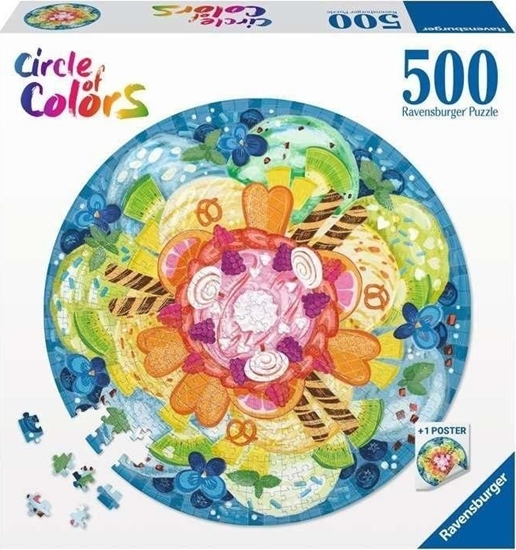 Изображение Ravensburger Puzzle 500 Paleta kolorów: lody