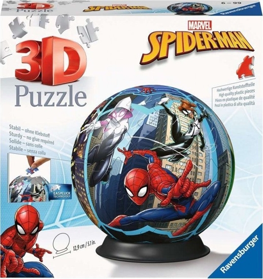 Изображение Ravensburger Puzzle 72 elementy 3D Kula Spiderman