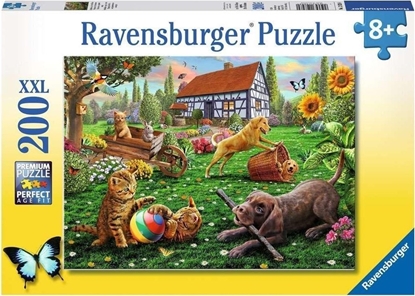 Attēls no Ravensburger Puzzle XXL 200 Zwierzaki w ogrodzie