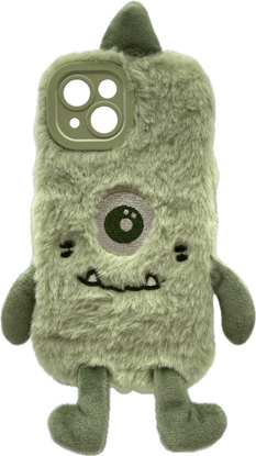 Изображение RealPower Flauschi 1,Grün,flauschige Handyhülle iPhone 15