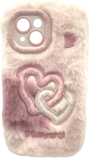 Изображение RealPower Flauschi 2,flauschige Handyhülle,weiss/rosa 15