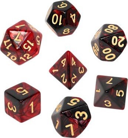 Изображение Rebel Komplet koci REBEL RPG - Dwukolorowe - Karminowo-czarne