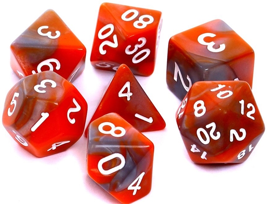 Изображение Rebel Komplet koci REBEL RPG - Dwukolorowe - Pomaraczowo-szare (106472)