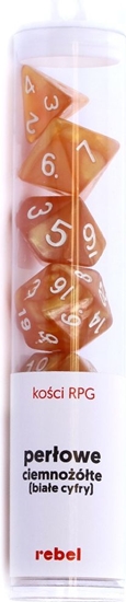 Picture of Rebel Komplet koci RPG Perowe - Ciemnoóte (biae cyfry)