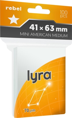 Изображение Rebel KOSZULKI NA KARTY LYRA MINI AMERICAN MEDIUM 41x63mm 100szt REBEL