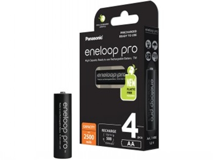 Attēls no RECHARGEABLE AA BATTERIES PANASONIC ENELOOP PRO N 2500MAH NI-MH 4PCS BLISTER