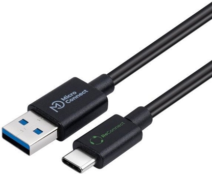 Изображение Kabel USB MicroConnect USB-A - USB-C 2 m Czarny (ReConnect USB-C to USB-A 3.2)