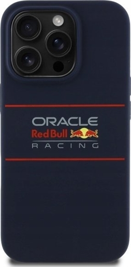Picture of Red Bull RBHMP14L24SIHSRV iPhone 14 Pro 6.1" Hard Case Navy Silicone Horizontal Logo MagSafe