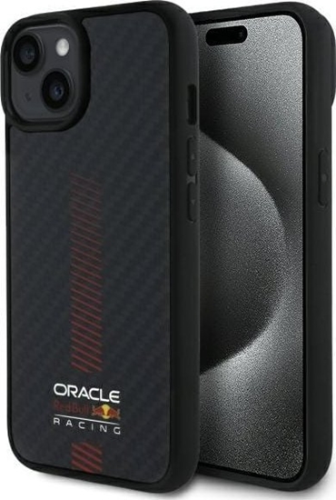 Picture of Red Bull RBHMP14S24CFGSMK iPhone 14 6.1" hardcase black/black Carbon Fiber Power Bar MagSafe