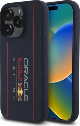 Изображение Red Bull RBHMP15L24SIOLRV iPhone 15 Pro 6.1" Hard Case Navy Silicone Vertical Logo MagSafe