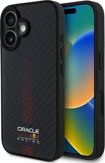 Picture of Red Bull RBHMP16M24CFGSMK iPhone 16 Plus 6.7" hardcase black/black Carbon Fiber Power Bar MagSafe