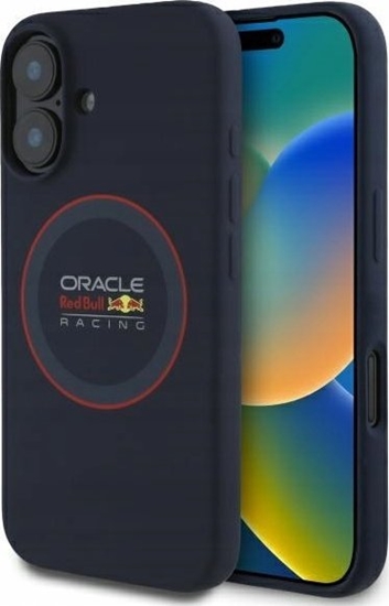 Изображение Red Bull RBHMP16M24SIILVR iPhone 16 Plus 6.7" Hard Case Navy Silicone Red Ring MagSafe