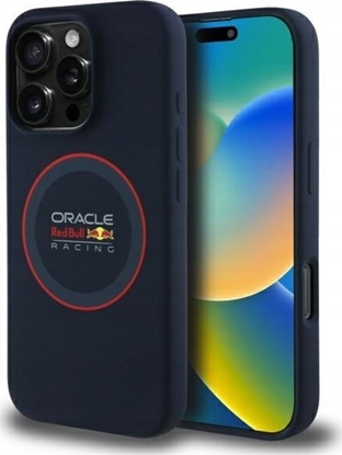 Изображение Red Bull RBHMP16X24SIILVR iPhone 16 Pro Max 6.9" Hard Case Navy Silicone Red Ring MagSafe