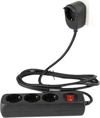 Picture of REV Multiple Socket Outlet 3+1-fold 2m + switch black