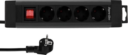 Picture of REV Outlet Strip     4-fold 1,9m Supraline w. switch anthracite