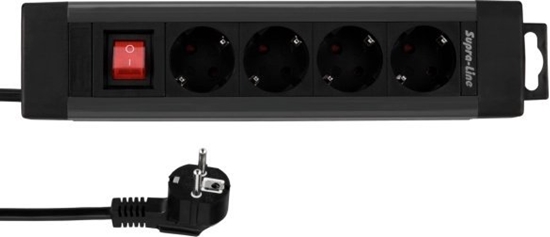 Picture of REV Outlet Strip     4-fold 1,9m Supraline w. switch anthracite