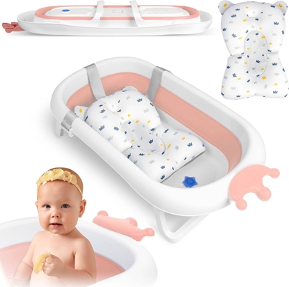 Picture of Ricokids Wanienka dla niemowlt z poduszk biao-róowa (RK-280)