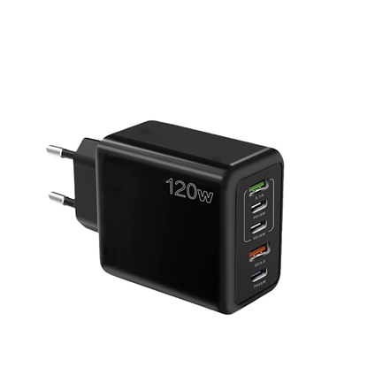 Picture of Riff 120W QC3.0 Īpaši ātrs lādētājs ar x2 USB portiem / x3 USB-C portiem Black
