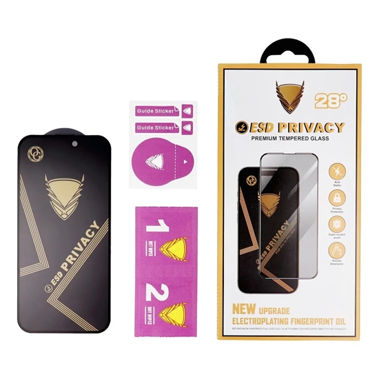 Picture of Riff 9H Pro Privacy aizsargstikls priekš iPhone 16 Pro Max / iPhone 17 Pro Max Black