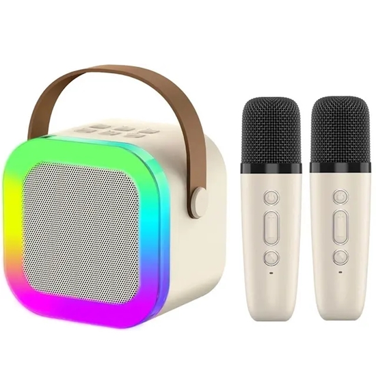 Изображение Riff K12 Portatīvā BT karaoke sistēma ar 2 Wireless mikrofoniem White