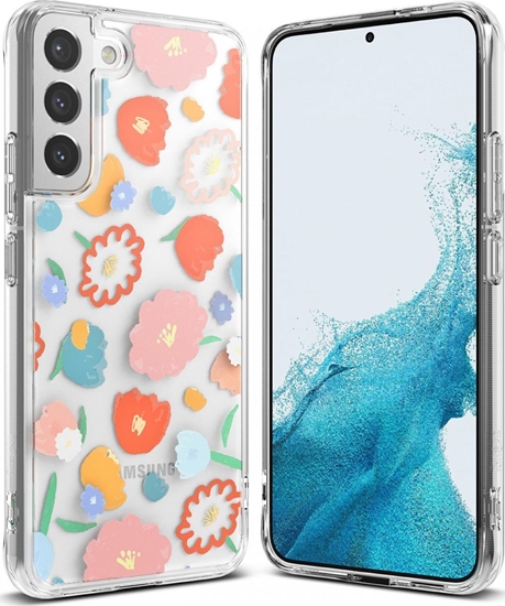 Picture of Ringke Ringke Fusion Design pancerne etui pokrowiec z elow ramk Samsung Galaxy S22+ (S22 Plus) przezroczysty (Floral) (F593R31)