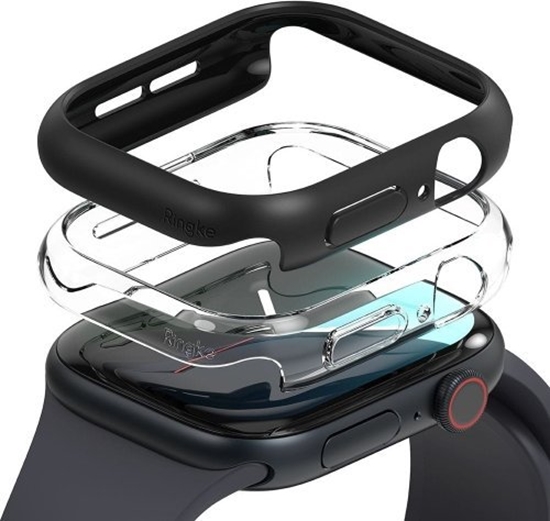 Picture of Ringke RINGKE SLIM 2-PACK APPLE WATCH 10 (46 MM) CLEAR & MATTE BLACK