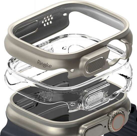 Picture of Ringke RINGKE SLIM 2-PACK APPLE WATCH ULTRA (49 MM) CLEAR & TITANIUM GREY