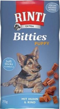 Attēls no Rinti Przysmak Extra Bitties Puppy Huhn&Rind z kurczakiem i woowin 75g