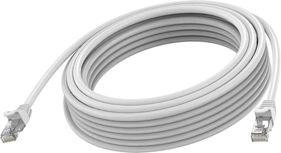 Picture of RJ45 (m) zu RJ45 (m) - STP geschirmtes Twisted-Pair - CAT 6a - 10 Gbps - 24 AWG - mit Knickschutz - 5 m - weiss