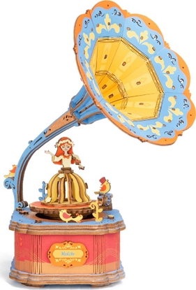 Attēls no Robotime Technology ROBOTIME Drewniany Model Puzzle 3D Pozytywka Gramofon