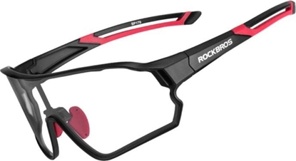 Picture of RockBros Okulary rowerowe fotochromowe z ramk i filtrami UV 400 UVA i UVB czarno-czerwone ROCKBROS